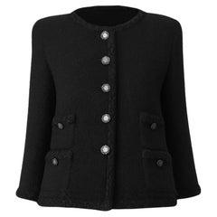 CHANEL Legendary ICON of Icons Black Tweed Jacket 40 FR
