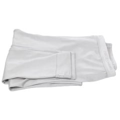 CHANEL Leggings Pants Grey Silver CC Crystals Sz 36 2021 NEW