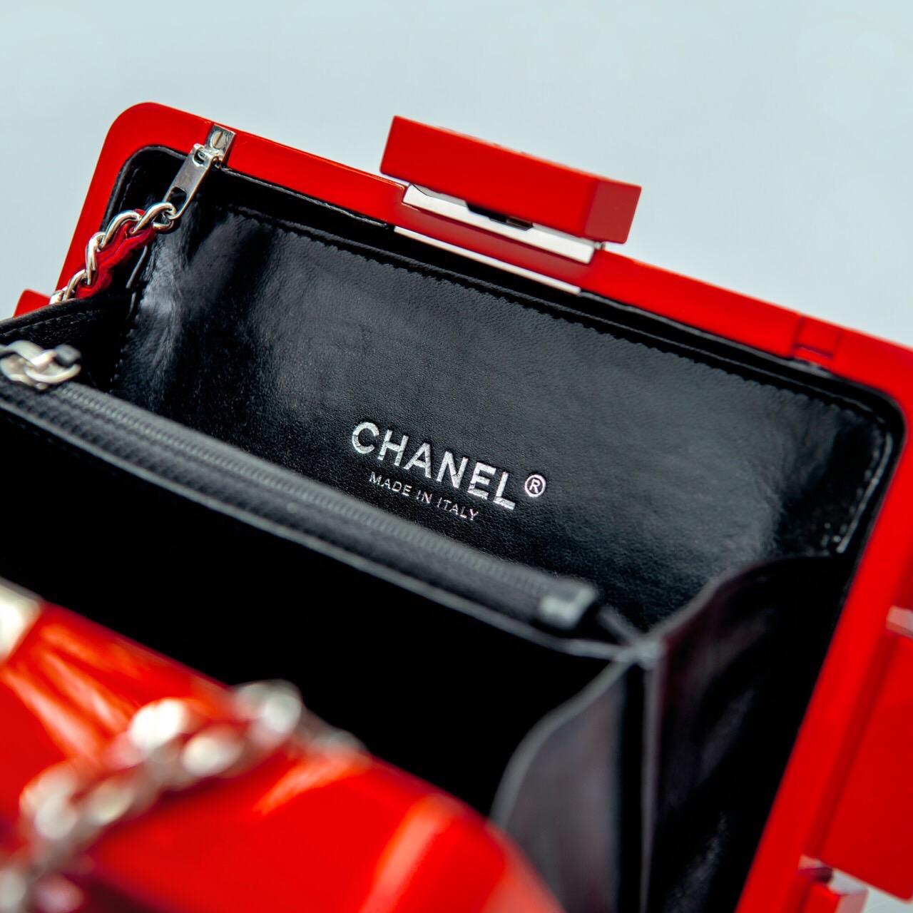 Red Chanel Légo Clutch Bag 
