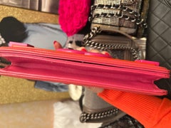 Chanel Lego hot pink patent brick patent flap bag