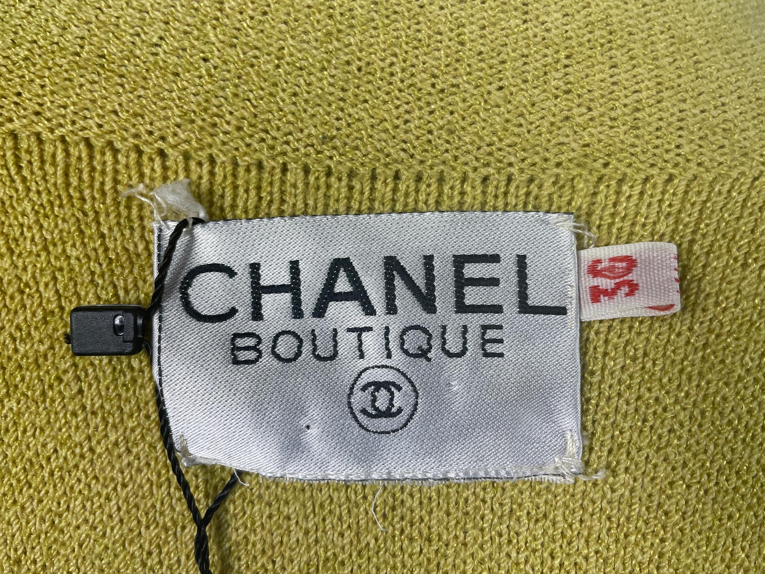 Chanel Lemon Vintage Knitted Blazer, Late 1980’s – Early 1990’s In Good Condition In New York, NY