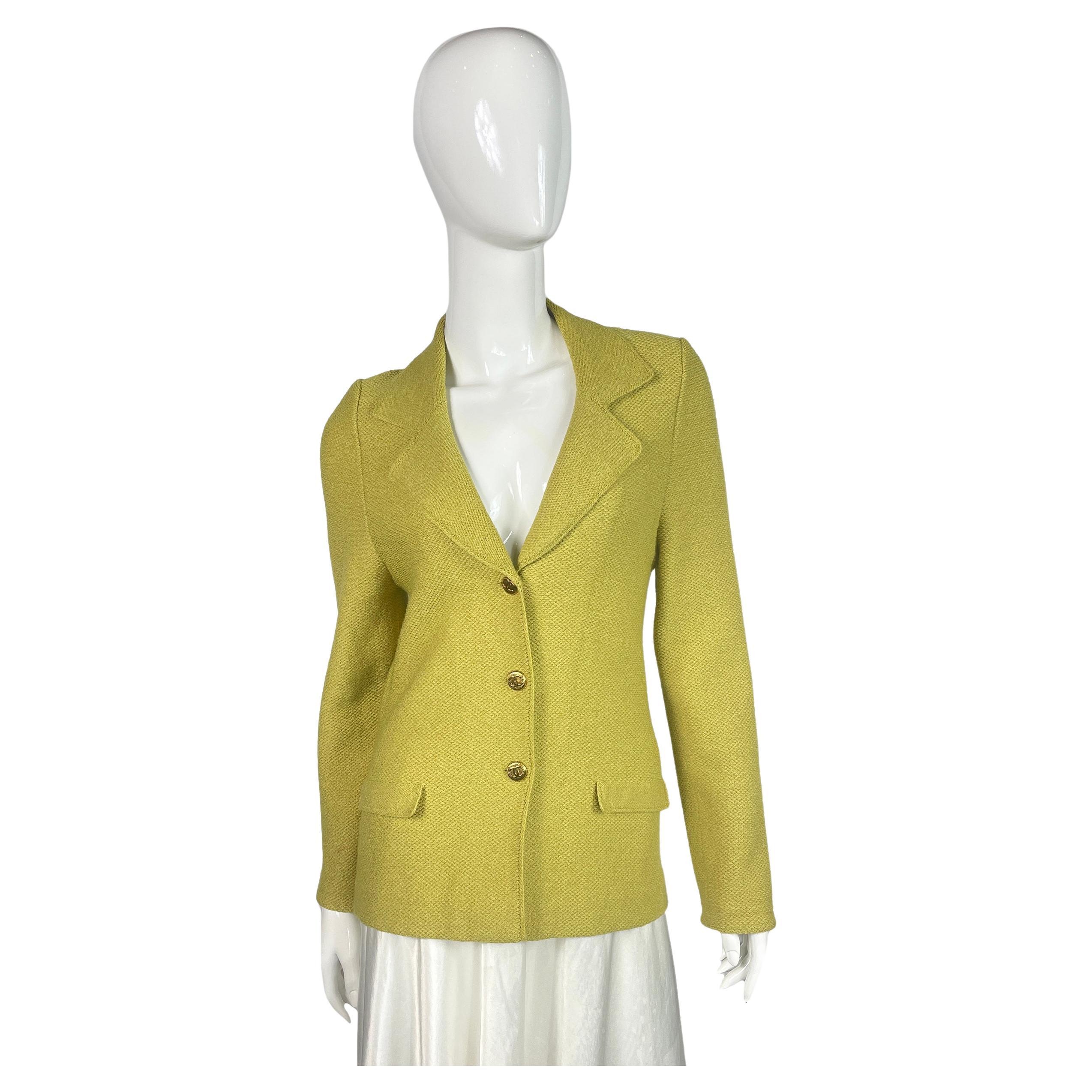 Chanel Lemon Vintage Knitted Blazer, Late 1980’s – Early 1990’s