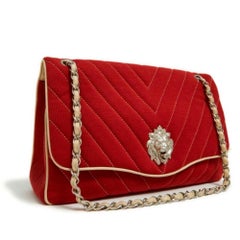 Chanel, Leo Chevron limited edition in red jersey