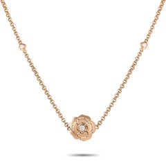 Chanel Les Infinis De Camélia 18K Rose Gold Diamond Necklace