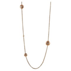 Chanel Les Infinis De Camélia 18K Rose Gold Diamond Necklace