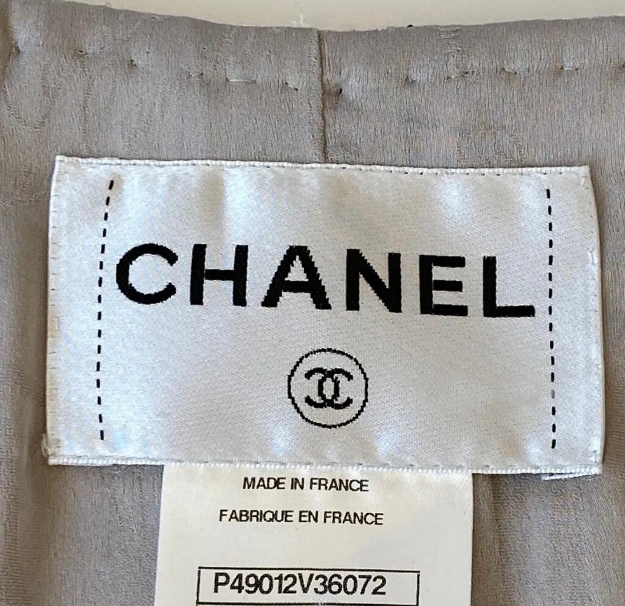 Chanel - Veste en tweed Lesage - Lilas en vente 10