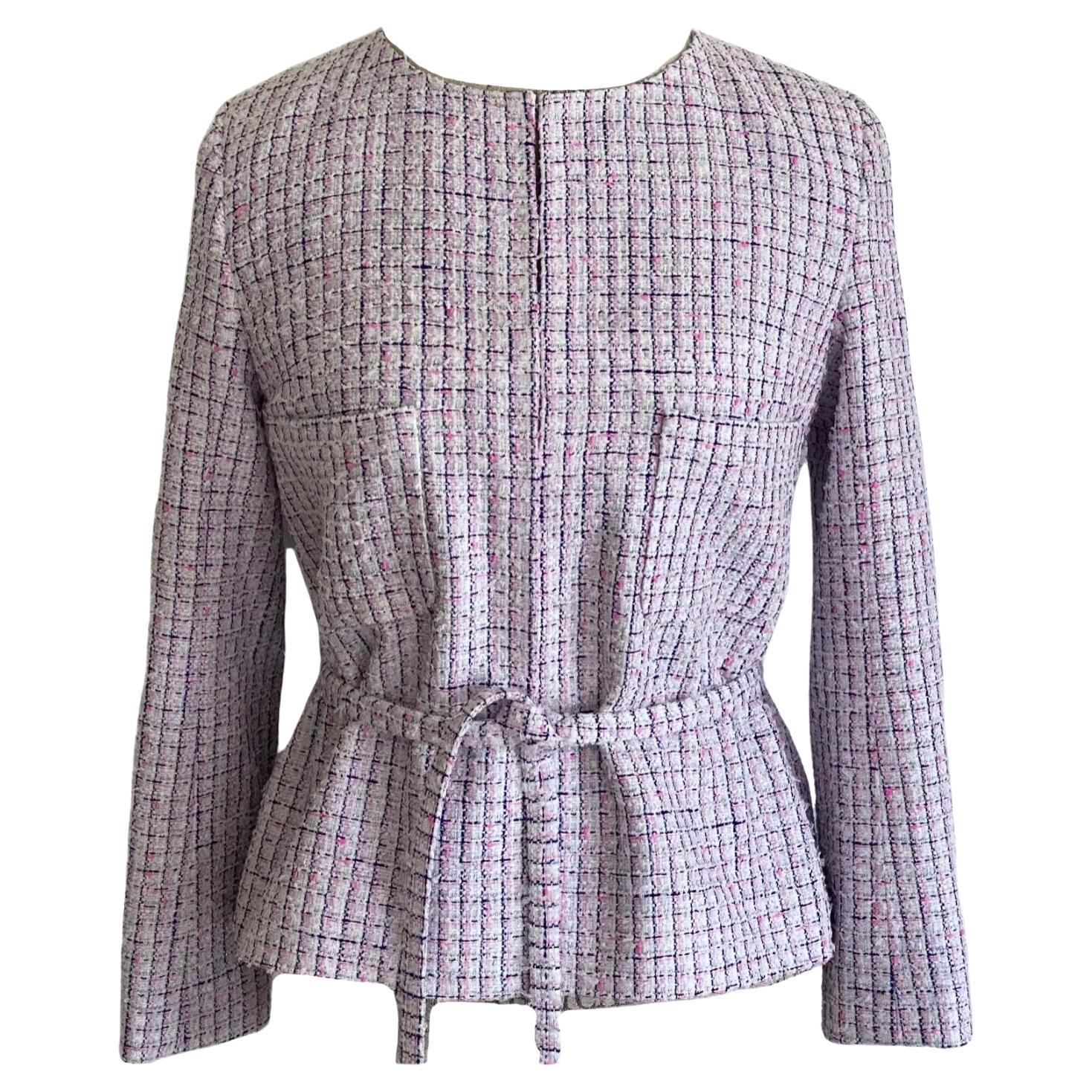Chanel Lesage Tweed Jacket in Lilac For Sale
