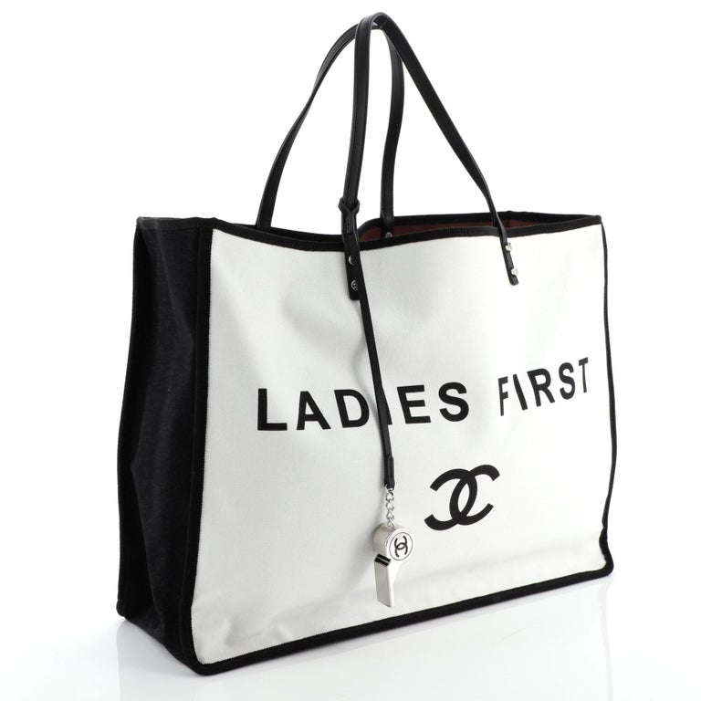 Chanel Let's Demonstrate Tote Canvas Large at 1stDibs