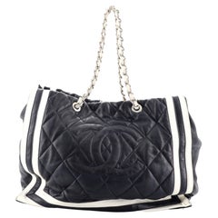Chanel Lido Tote Quilted Lambskin with Grosgrain XL