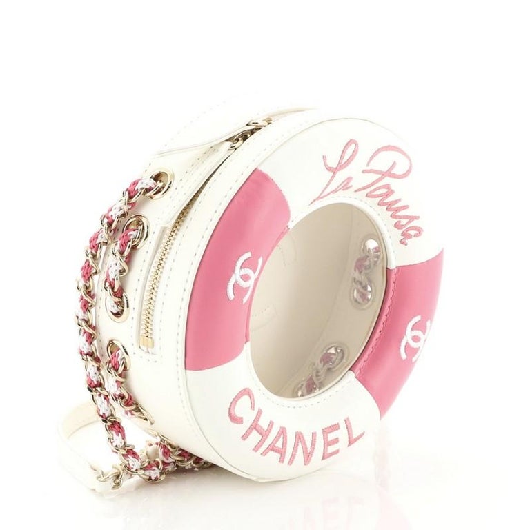 Chanel Lifesaver Round Crossbody Bag Lambskin Small at 1stDibs