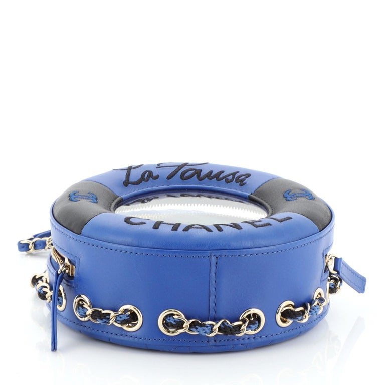 Chanel Lifesaver Round Crossbody Bag Lambskin Small at 1stDibs