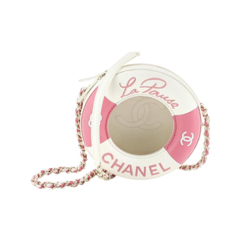 Chanel Lifesaver Round Crossbody Bag Lambskin Small For Sale at 1stdibs