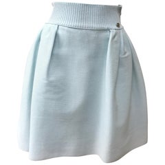 Chanel Light Aqua Puff Skirt-36