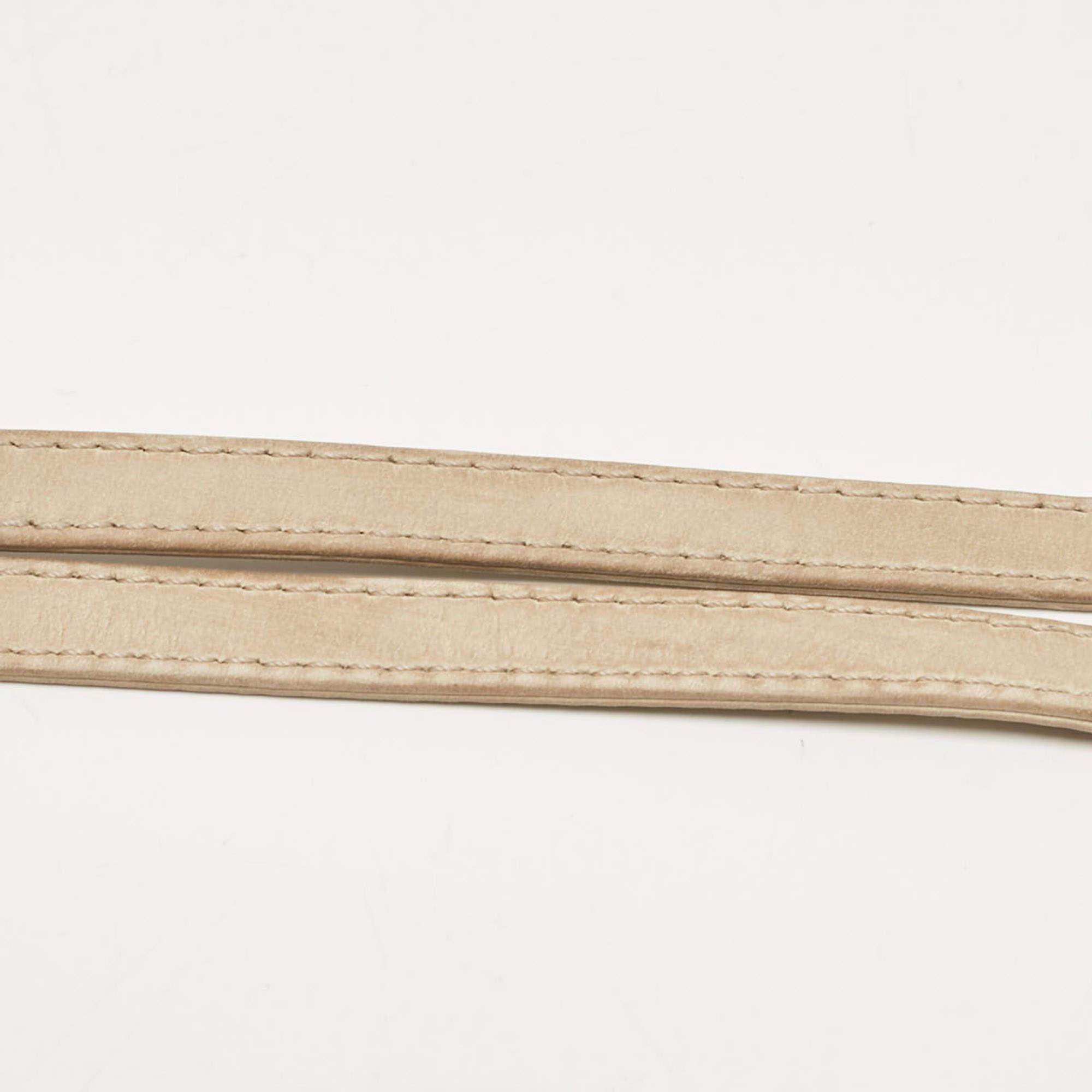 Chanel Light Beige Nubuck Leather Split Pocket Flap Bag 2