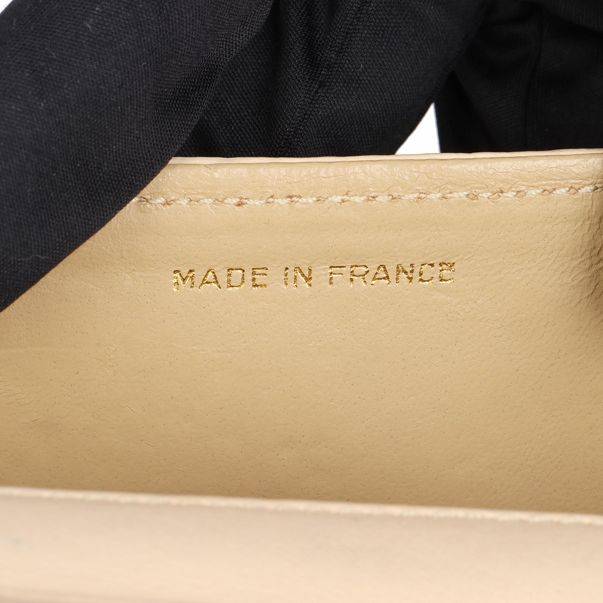CHANEL Light Beige Quilted Lambskin Vintage Paris-Limited Mini Flap Bag 2