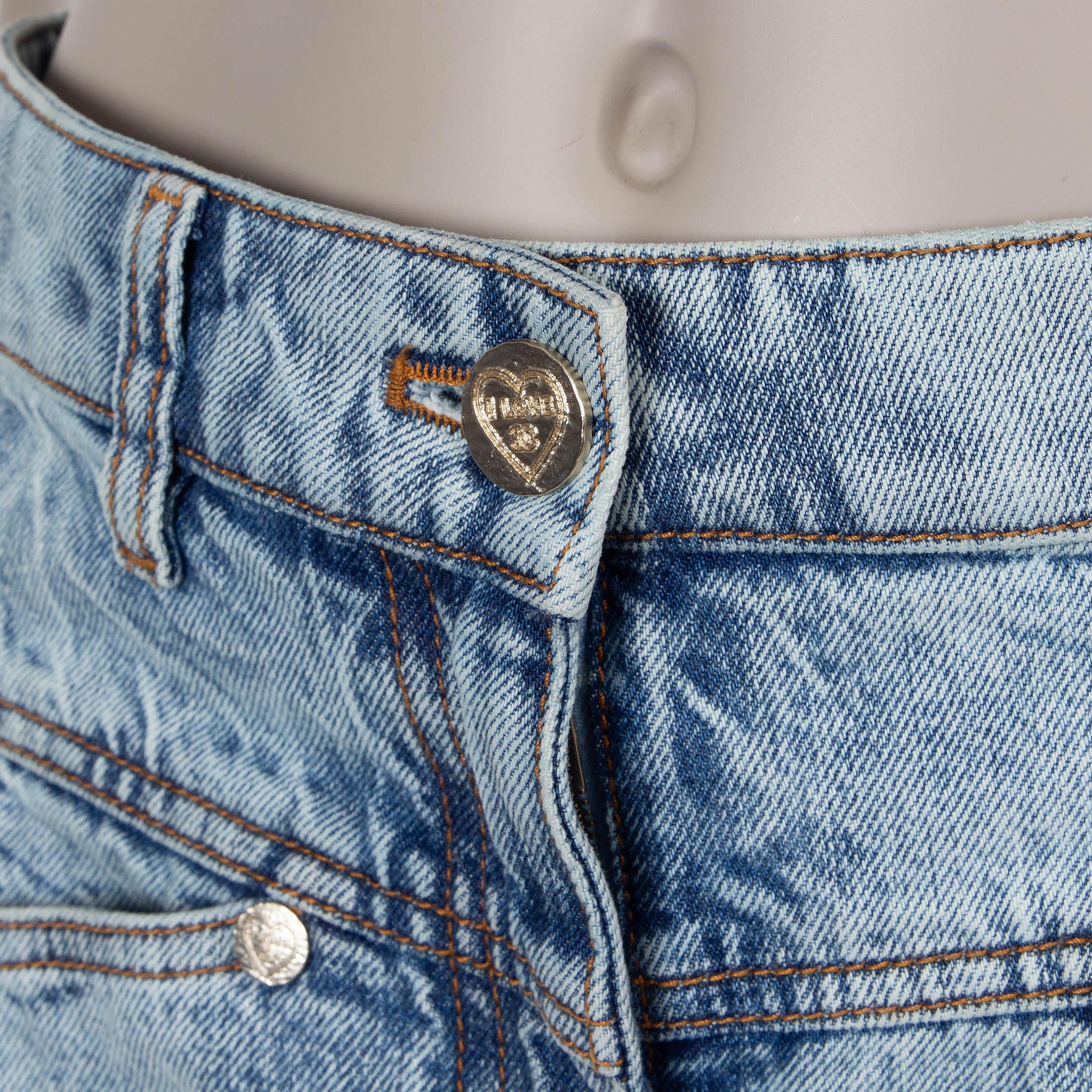 Donna Chanel cotone azzurro 19S BOYFRIEND Pantaloni jeans 36 XS in vendita