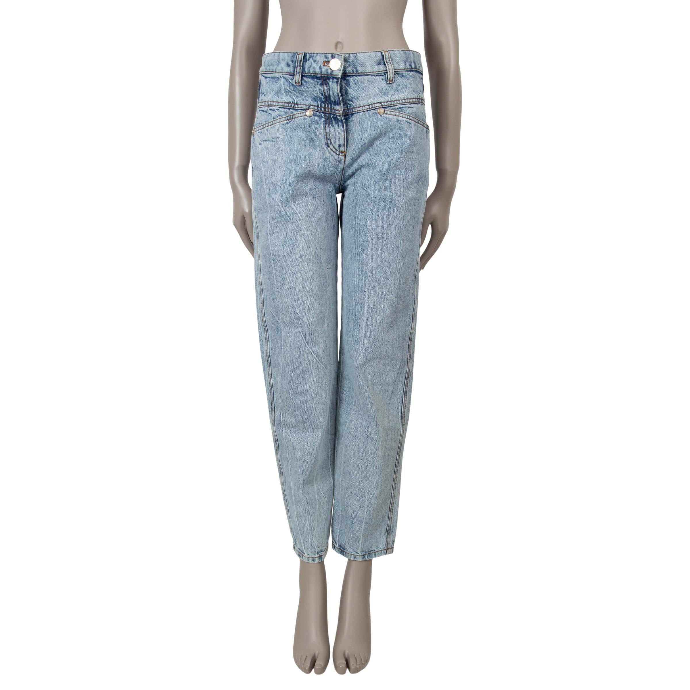 CHANEL light blue cotton 19S BOYFRIEND Jeans Pants 36 XS