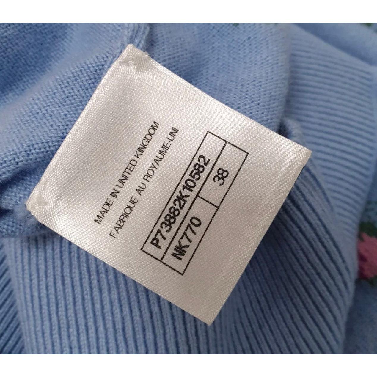 CHANEL Top-Light floreale in maglia di cachemire Sz. 38 in vendita 1