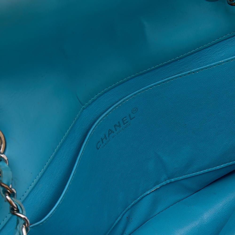 Chanel Light Blue Leather Vintage Square Wild Stitch Bag 4