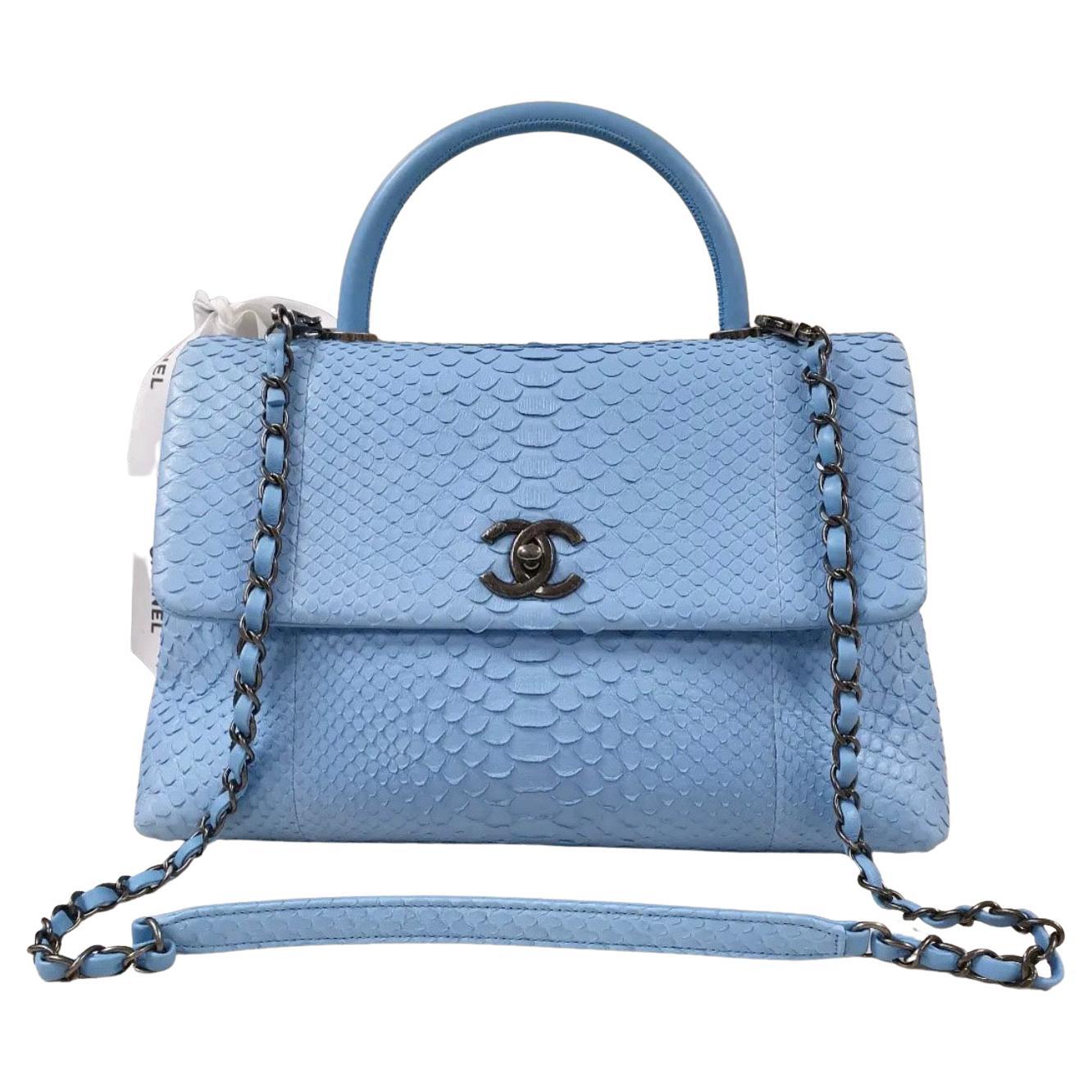 Chanel Coco Handle Blue - 22 For Sale on 1stDibs
