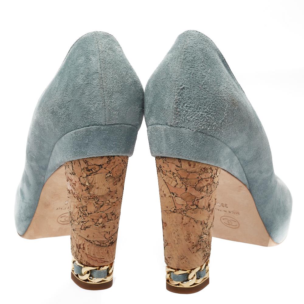 cork heels pumps