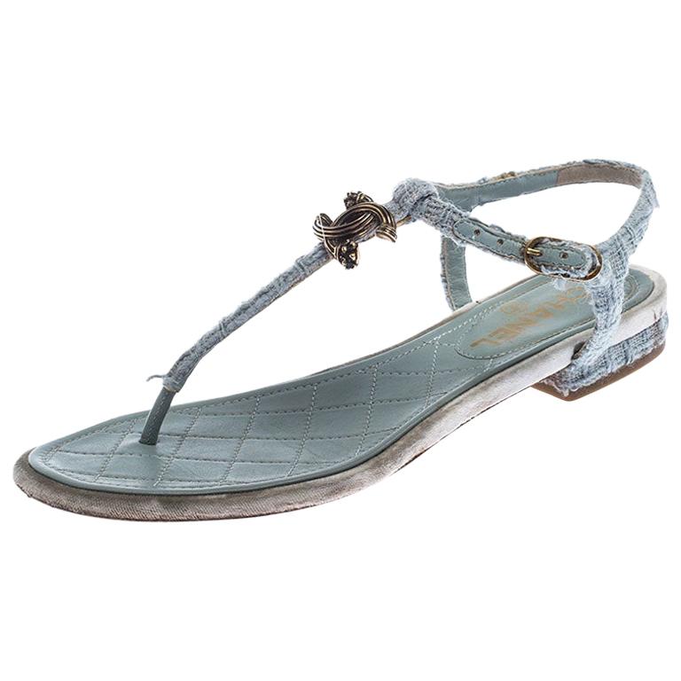 chanel thong sandals
