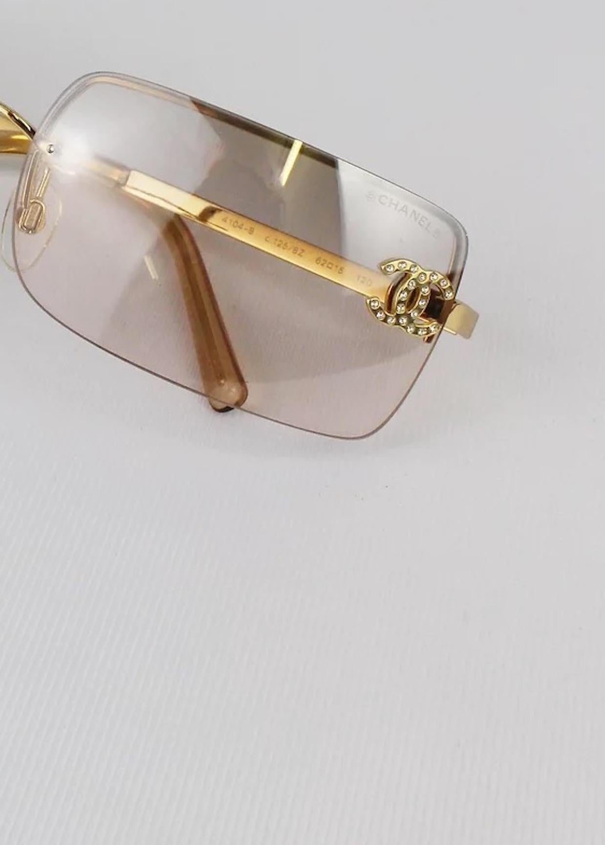 Chanel Rimless - 8 For Sale on 1stDibs  chanel vintage rimless sunglasses,  vintage rimless chanel sunglasses, vintage chanel rimless sunglasses