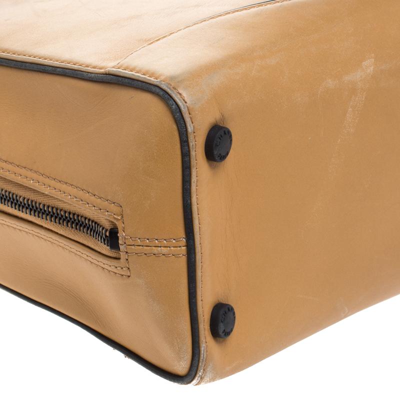 Chanel Light Brown Leather Resin Chain Medium Vintage Shoulder Bag 4