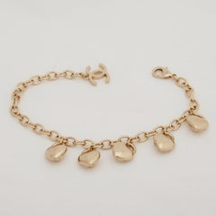 Chanel Light Gold CC Turnlock Mini Hearts Bracelet (2022)
