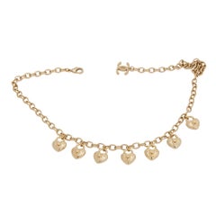 Chanel Light Gold CC Turnlock Mini Hearts Necklace (2022)