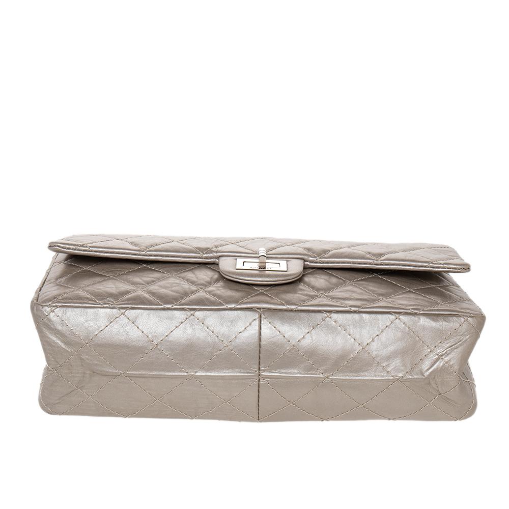 Chanel Hellgrau Gestepptes Leder Reissue 2.55 Klassisch 226 Klappe Tasche Damen