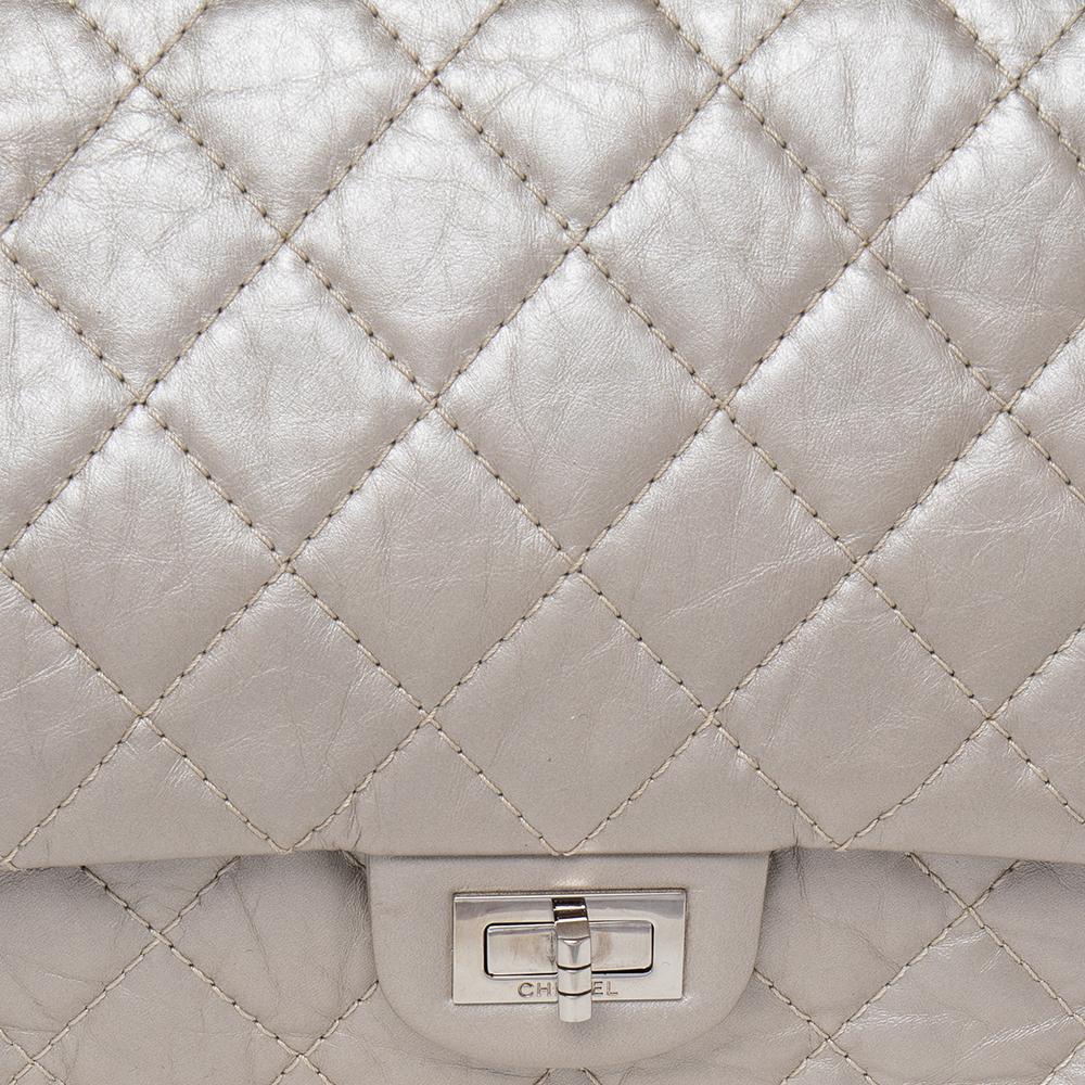 Chanel Hellgrau Gestepptes Leder Reissue 2.55 Klassisch 226 Klappe Tasche 2