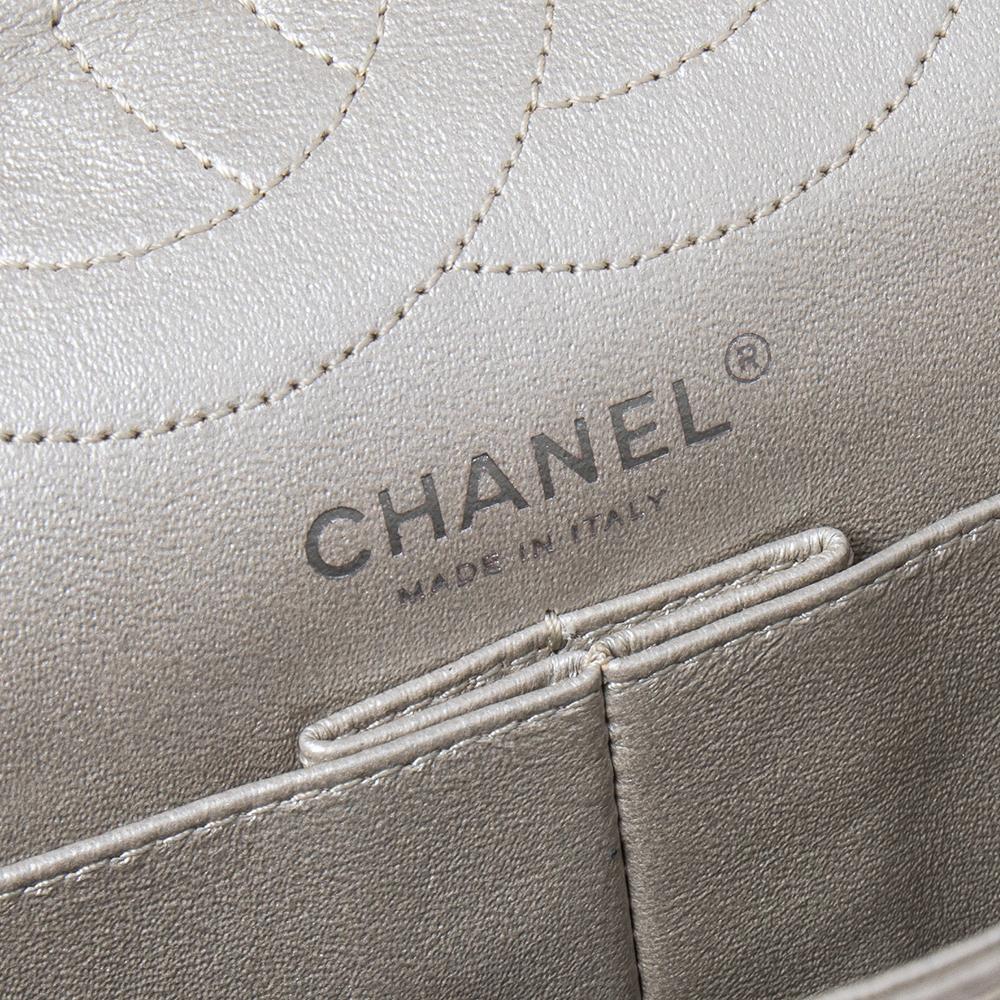 Chanel Hellgrau Gestepptes Leder Reissue 2.55 Klassisch 226 Klappe Tasche 3
