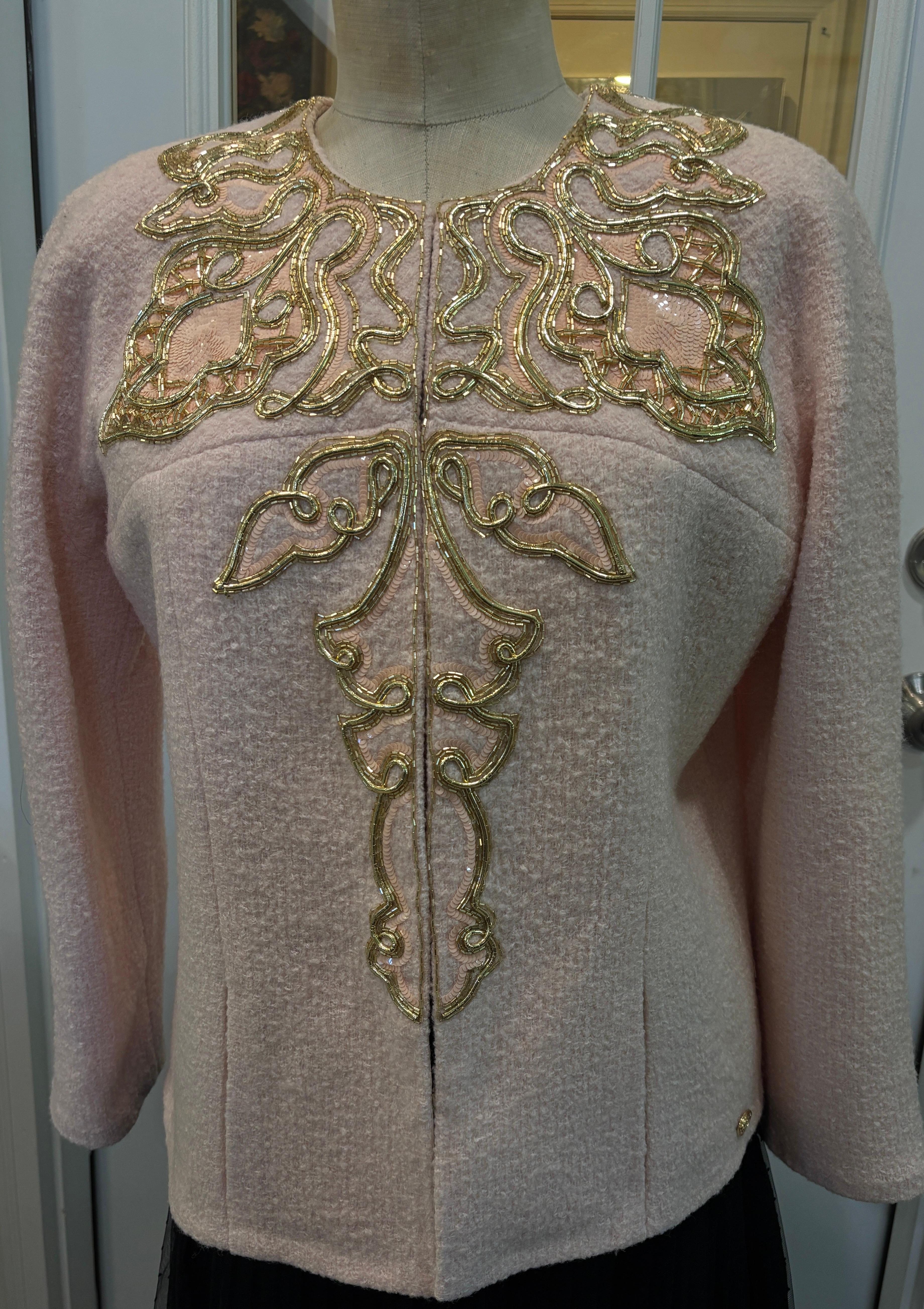 Chanel Blazer rose clair/Taille 38/Nouveau avec étiquettes/Automne 2021 en vente 6