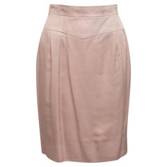 Pink and White Vintage Chanel Silk Pleated Skirt For Sale at 1stDibs ...