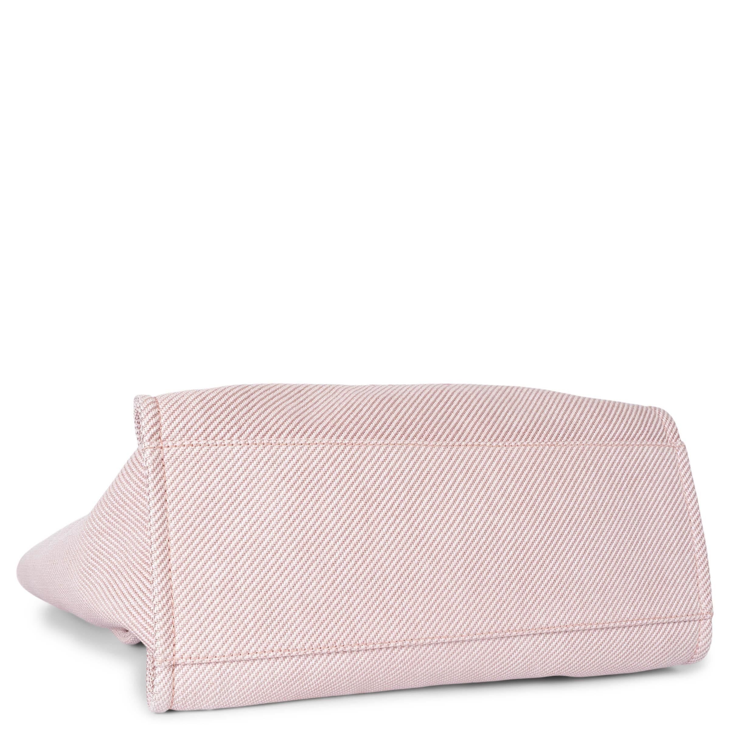 Women's CHANEL light pink canvas 2020 20P DEAUVILLE MEDIUM Tote Bag