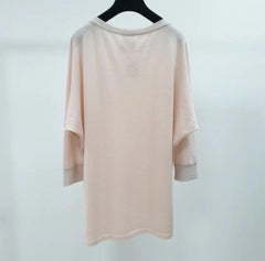 Chanel Light Pink Cashmere CC Logo Top Pullover Jumper Top