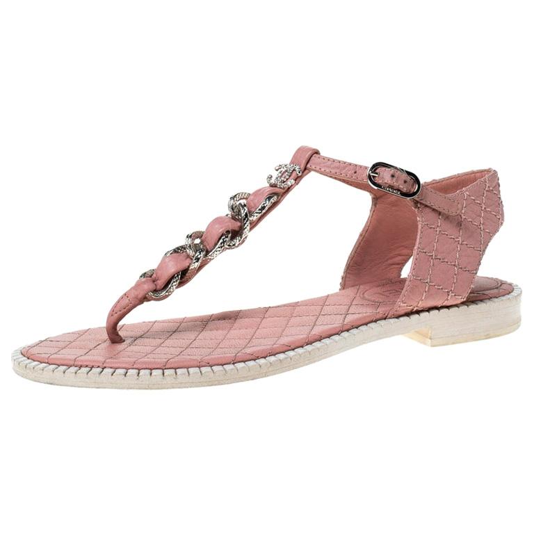 light pink flat sandals