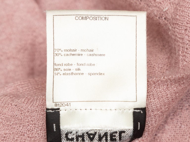 Beige Chanel Light Pink Mohair Knit Dress For Sale