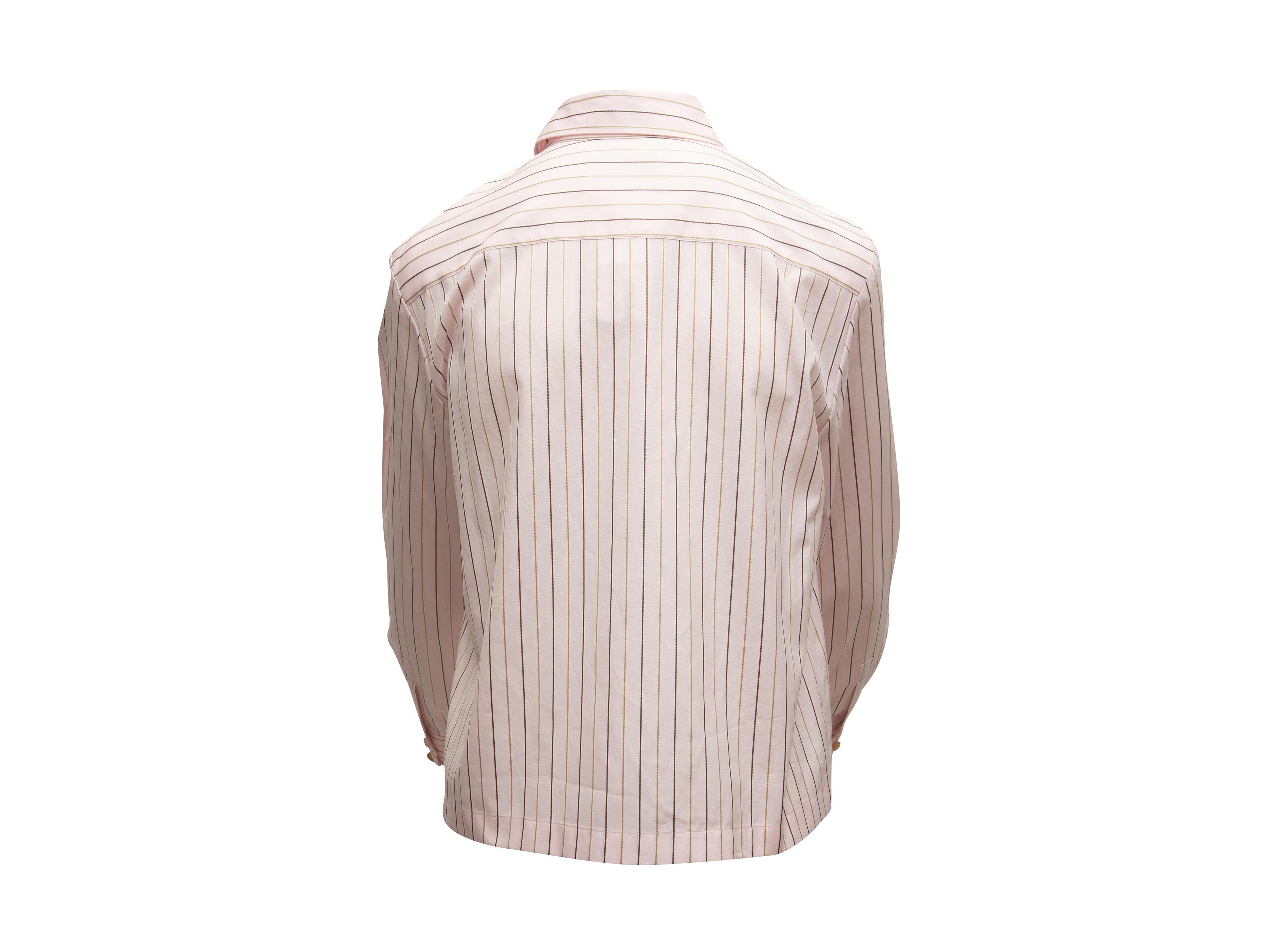 Chanel Light Pink & Multicolor 2002 Button-Up Top 1