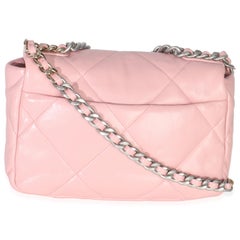 Chanel Light Pink Quilted Lambskin Small Chanel 19 Flap Bag