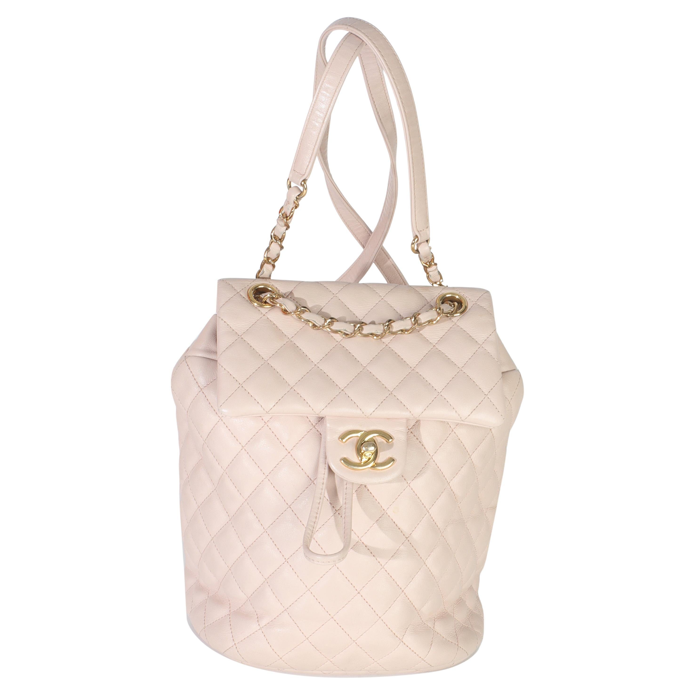 Chanel Light Pink Quilted Lambskin Small Urban Spirit Backpack