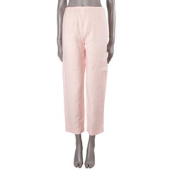 CHANEL light pink silk Classic Pants 44 (Fits more like a M)
