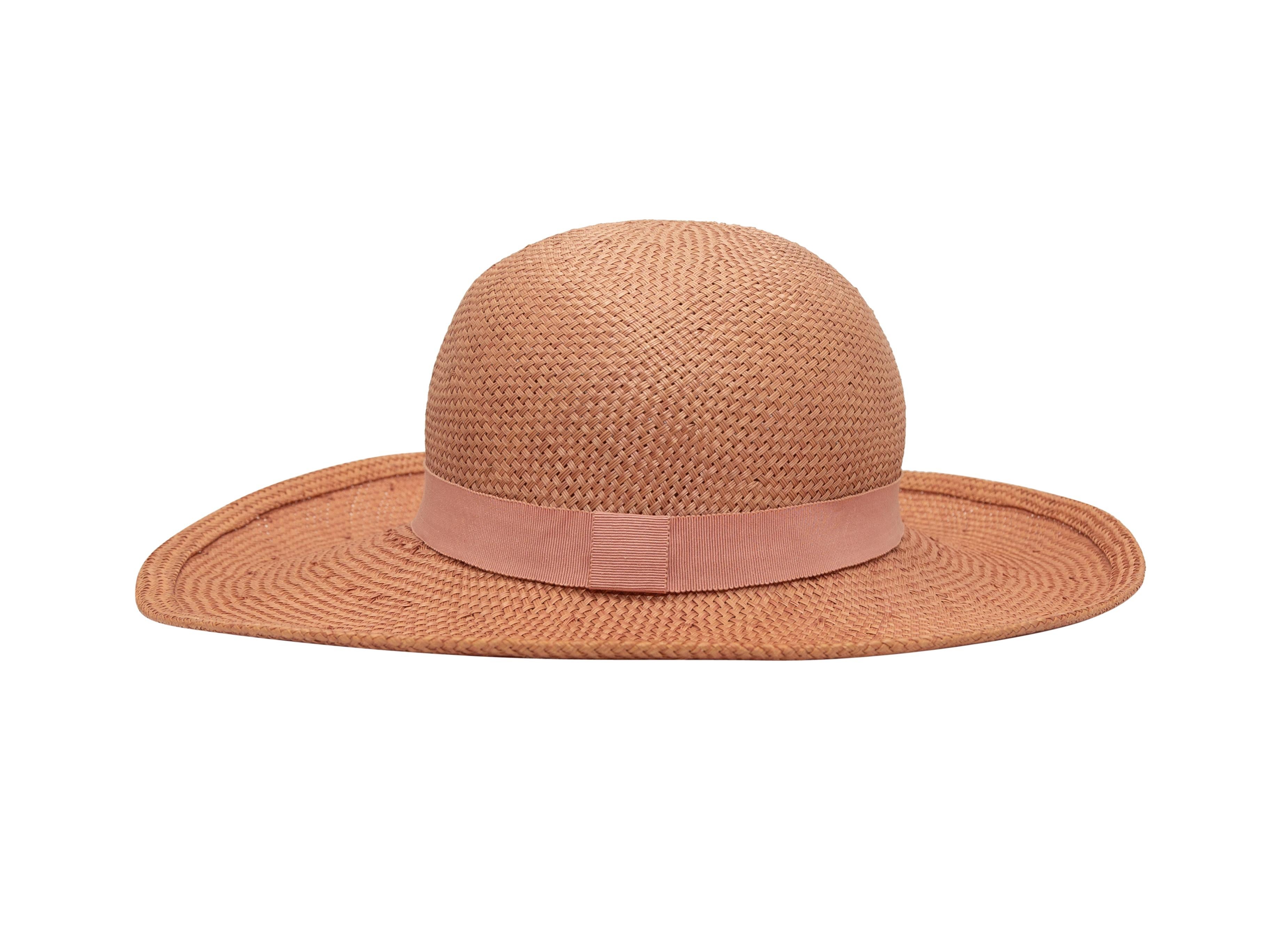 Orange Chanel Light Pink Straw Hat