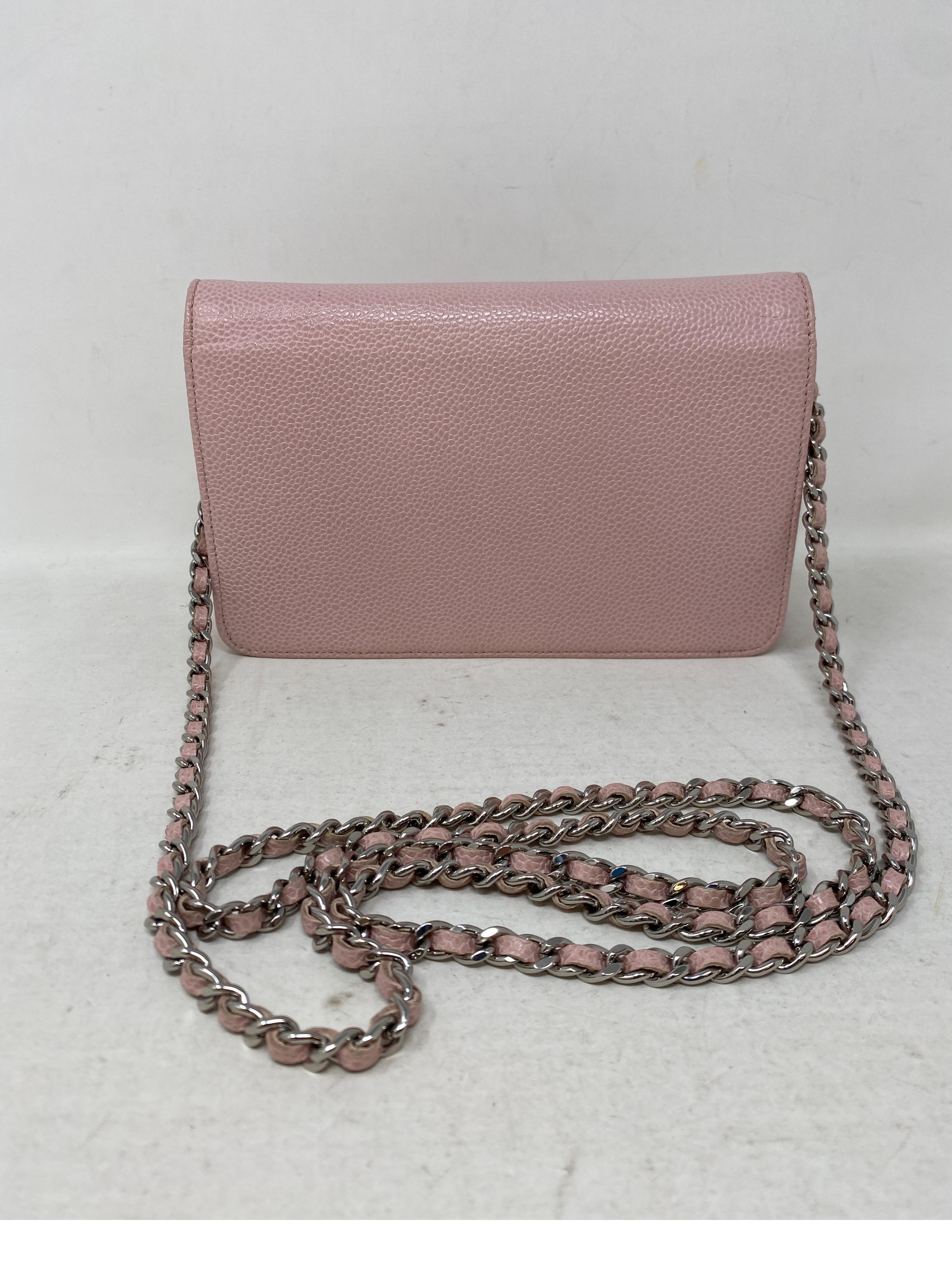 Chanel Light Pink Wallet On A Chain Bag  1