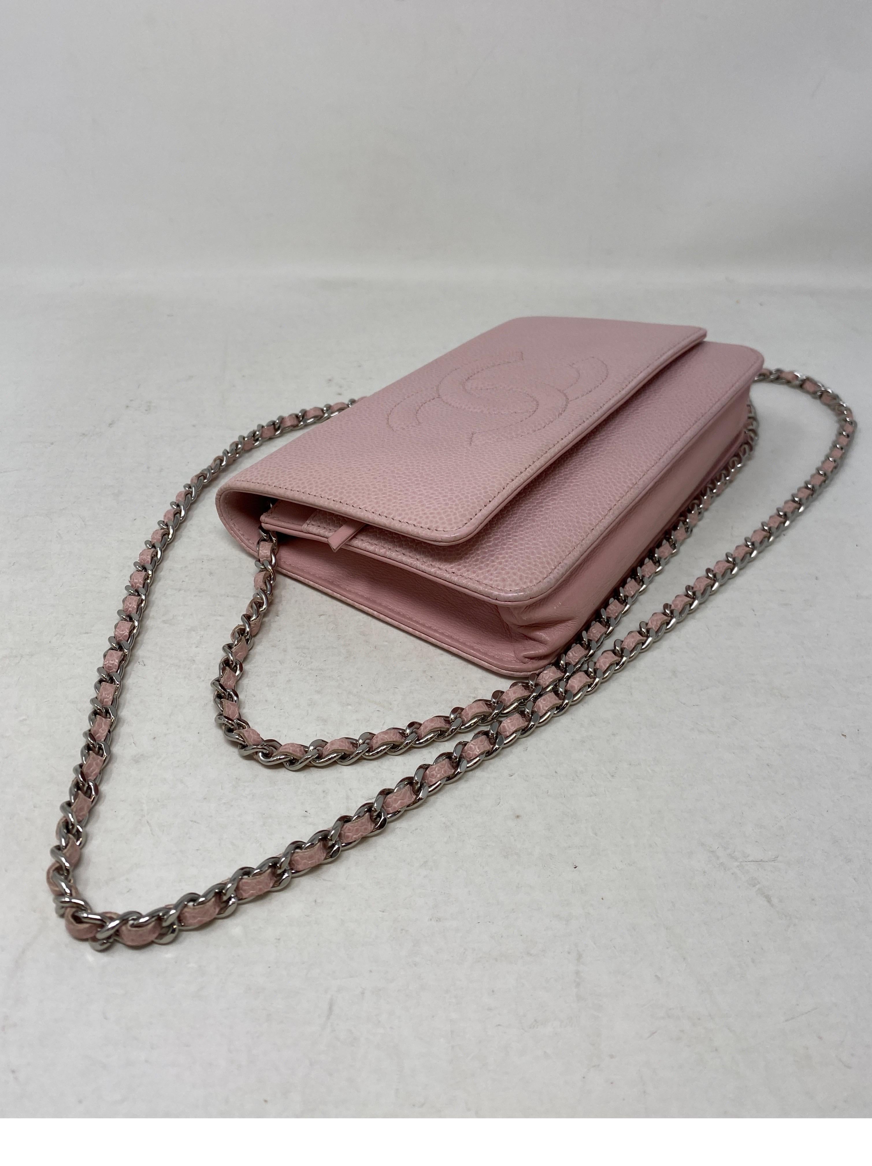 Chanel Light Pink Wallet On A Chain Bag  2