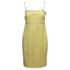 Chanel Light Yellow Boutique Spring 1997 Tweed Dress