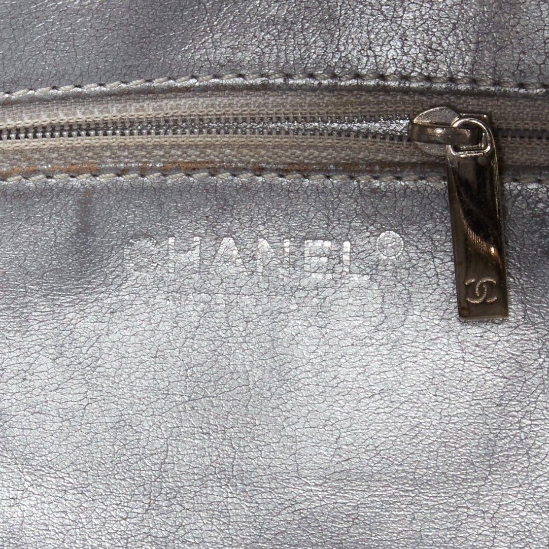 CHANEL Ligne Bowler dark green patent leather CC woven chain satchel bag 6