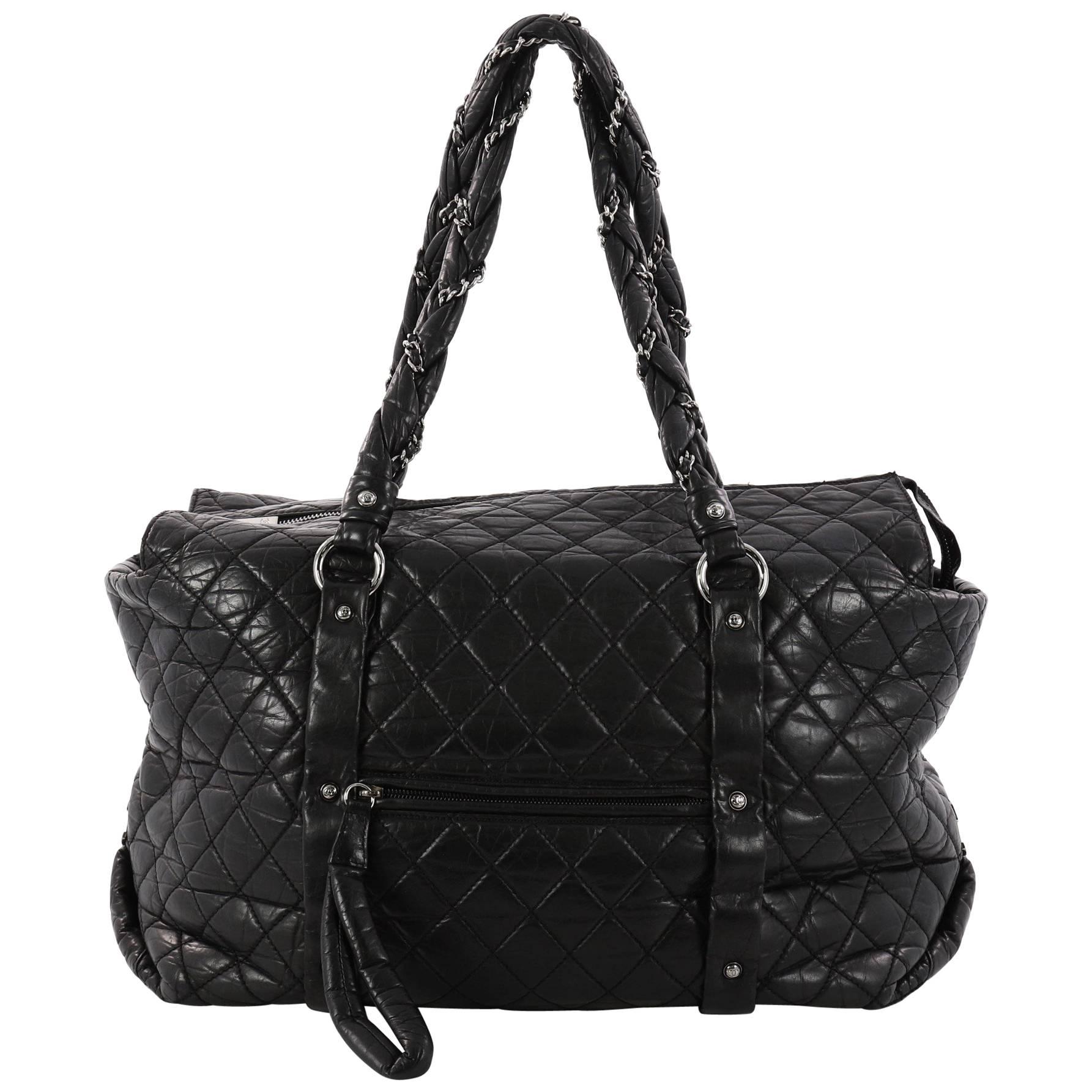 Chanel Ligne Lady Braid Quilted Leather XL Tote 