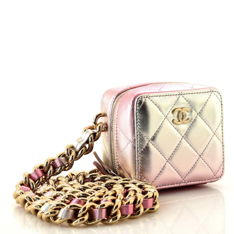 Chanel Like A Wallet Clutch With Chain Quilted Gradient Metallic Lambskin